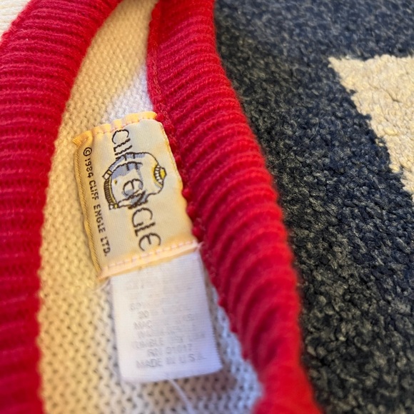 Cliff Engle THE Ohio State Buckeyes Sweater Mens XL Large White Red 80s OSU RARE - Picture 6 of 8